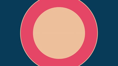 Flat Design Concentric Circles Expanding Reveal Animation