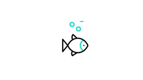 Fish Line Animated Icon