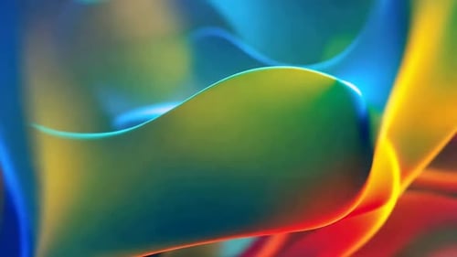 3D Abstract Flowing Gradient Liquid Waves Background Motion