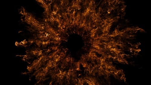 Abstract Fiery Energy Burst Alpha Channel Transition