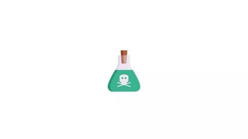 Animation d'icônes de bouteille de poison