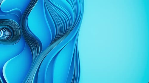 Abstract Blue Dynamic Fluid Waves Motion Background