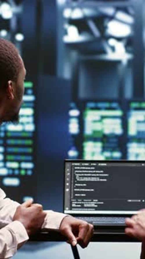 Vertical Video IT Developers Writing Server Script Code