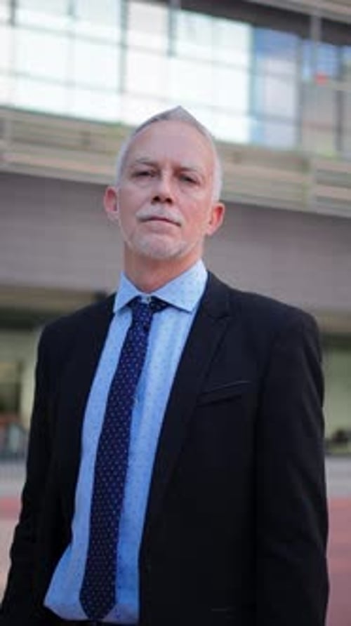 Vertical Mature Corporate Ceo Business Man Lawyer Salesman Accountant Clerk Counselor Attomey