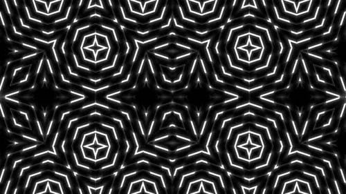 Dynamic geometric light patterns pulsate with vibrant energy