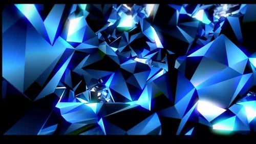 Glowing Blue Geometric Abstract Tunnel Seamless Loop Background