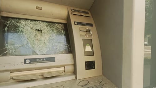 Crashed ATM or Cash Machine