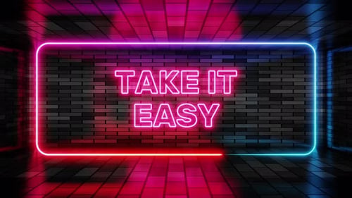 Animated Neon Light Frame Text Reveal