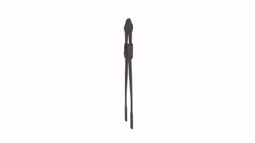 Rusty Bolt Cutter Rotating 3D Animation