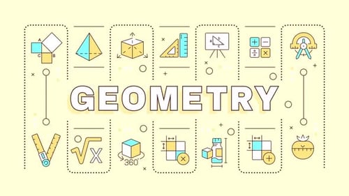 Animated Geometry Education Line Icons Set