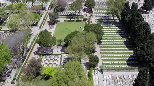 Military Cemetery at Memorial Day with Army officers in White uniform.