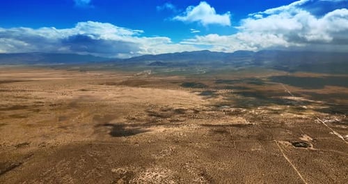 Amazing scenery of a desert in California. Dry lifeless landscape of Death Valley