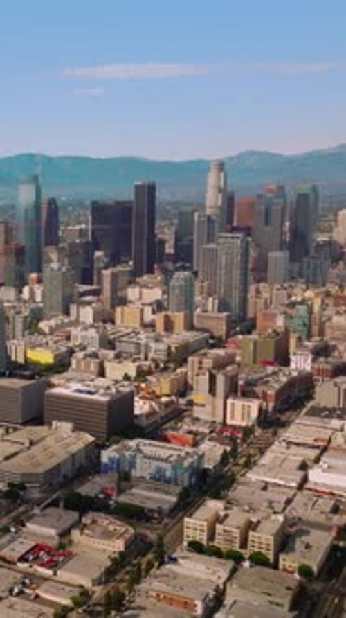 Beautiful skyscrapers of downtown financial centre of Los Angeles, California.