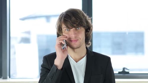 Talking on Phone Answering Call