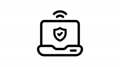 Animated Secure Wi-Fi Network Connection Icon
