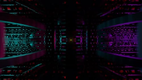 Hypnotischer VJ Seamless Loop mit stroboskopischen, surrealen Science-Fiction-Farben und psychedelischen Bildern