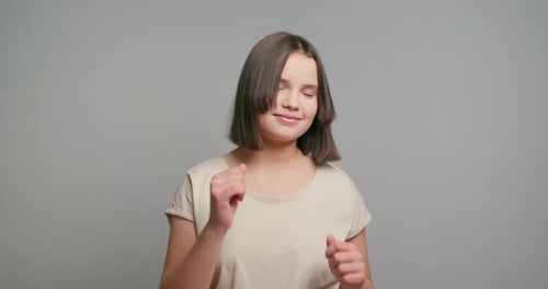 Smiling Person Dancing to Music Bobbing Head