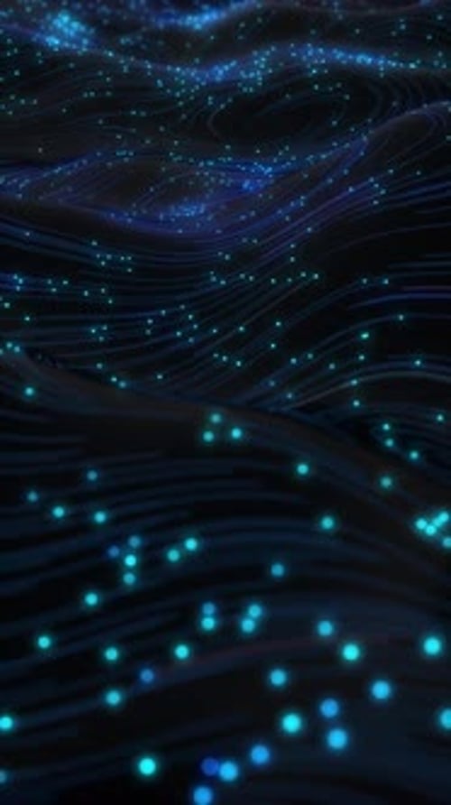3d Abstract Neon Background Glowing Line Pink Blue Moving