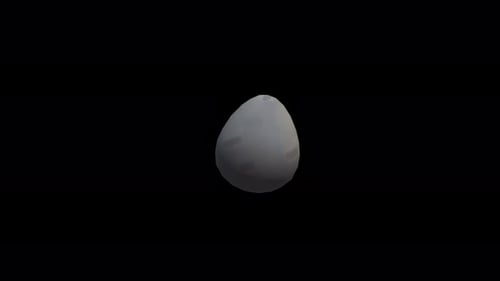 Rotating 3D Egg Animation with Subtle Cracks