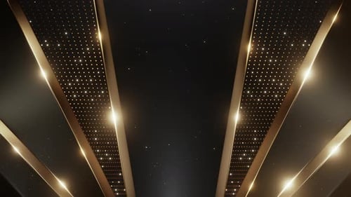 Elegant Black and Gold Abstract Loop Background for Events