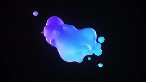 Bucle de fondo Gradient Metaball Flowing Shapes