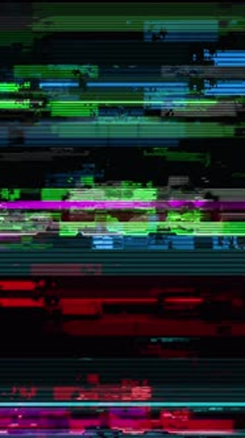 Vertical Digital Glitch Lines Effect Background