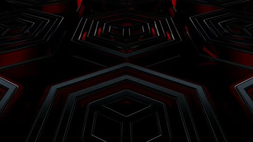 Abstract Background with Black and Red Elements, Unique Design, Shape, Figure, 3D Render, Exclusive