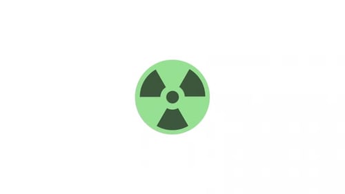 Nuclear Energy symbol icon animation video