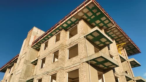 Construction Site in a Residential Building at the Final Stage of Construction
