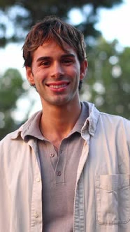 Smiling Young Adult Man Outside Zoom Portrait