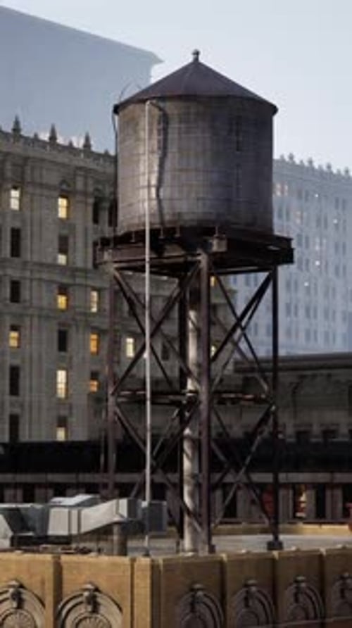 New York Water Tower Tank Detail