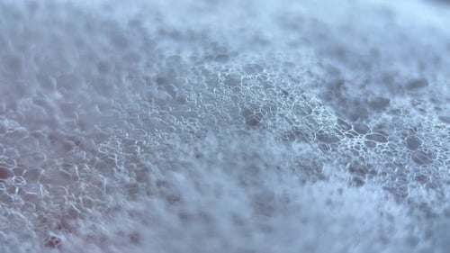 Close Up Macro Shot of Foam with Bubbles
