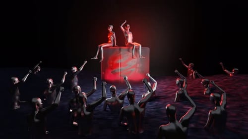 Humans In The Pond Gave Speeches 3D VJ Loops 4K