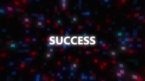 Animación de texto de éxito