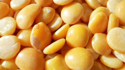 Close-up of Pile of Dried Yellow Split Peas