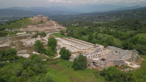 Archaeological Site of Tlos City with Mountains in the Distance