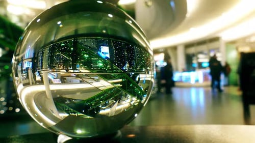 Shopping Mall Interior Decorated for Cristmas and New Year