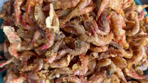 Close up fried shrimp
