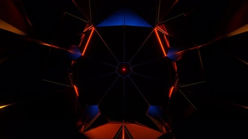 Immersive VJ Loop with Captivating Scifi Neon Backdrop