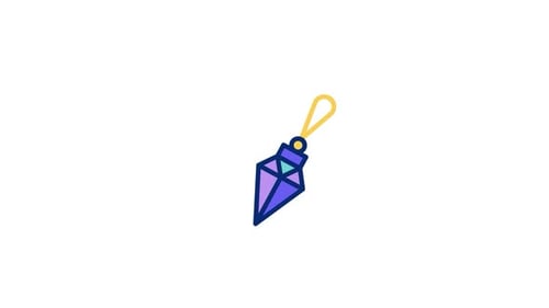 Animated Flat Design Rotating Jewel Charm Icon