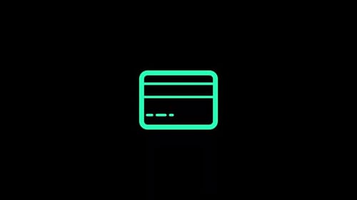 Flat Design Animated Credit Card Icon