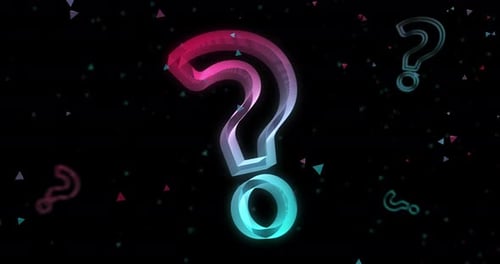 Question mark symbol loop digital concept