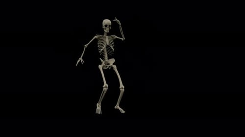 Skeleton Dancing Long Loop with Alpha Channel 6