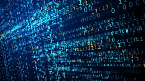 3D Flowing Data Futuristic big data information technology