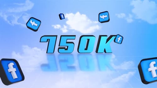 Animated 150K Followers Thank You for Social Media