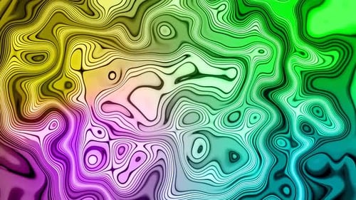 Fond animé liquide abstrait, animation de vagues liquides en marbre coloré. 595