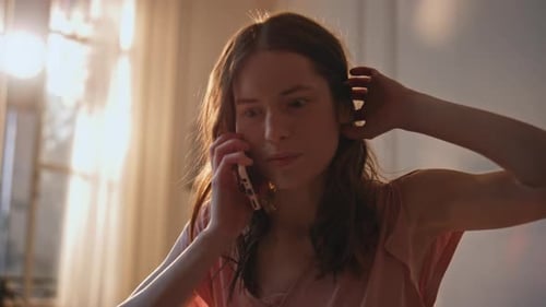 Woman Arguing on Mobile Phone During Emotional Phone Call