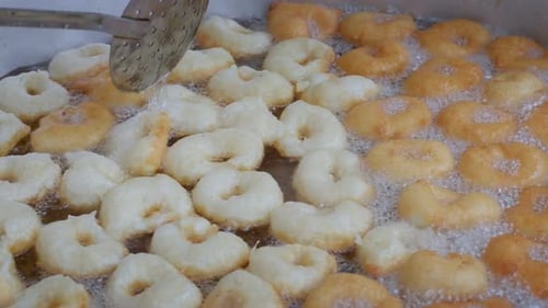 Traditional Turkish Donut Dessert Made with Lokma Dough