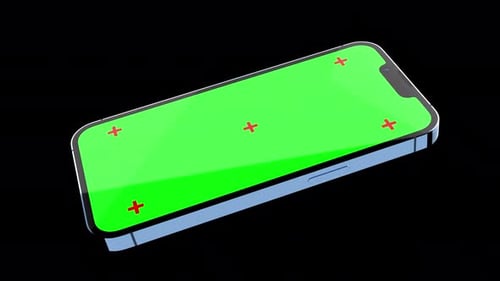 Creative animated smartphone mockup on transparent background. Alpha channel.