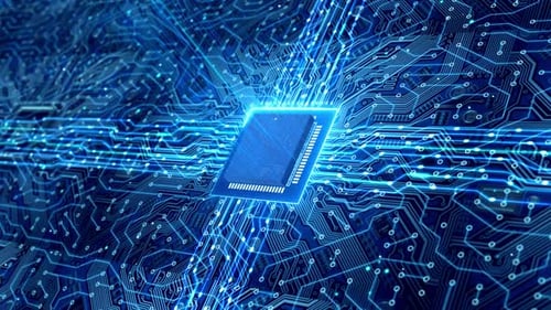 Computer Integrated Circuit And Cpu Chip Background